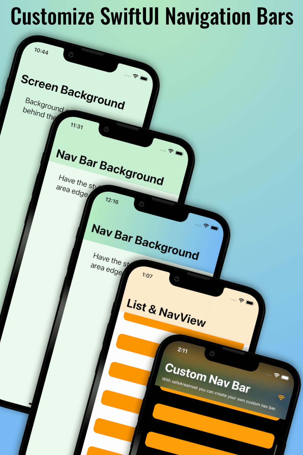 Customize SwiftUI navigation bars
